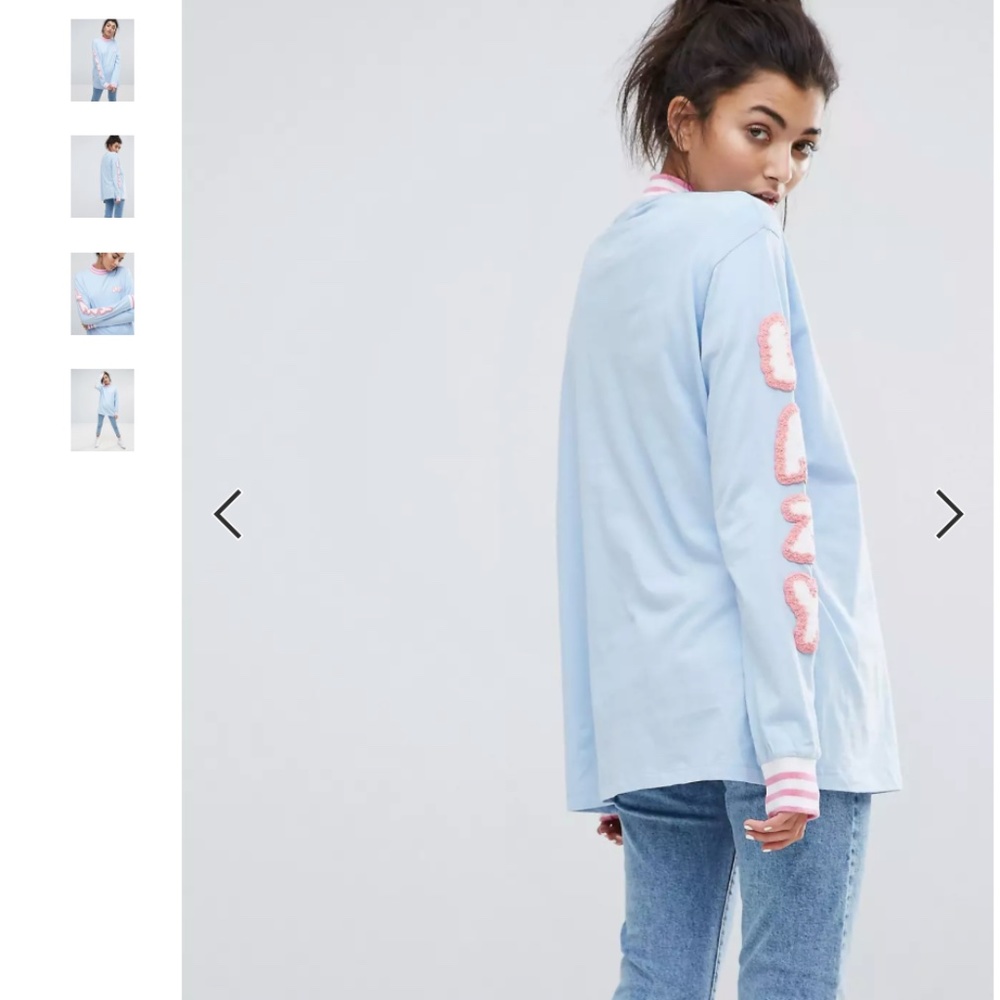 Lazy Oaf Lazy Logo Lettering Long Sleeve Shirt Fu… - image 4